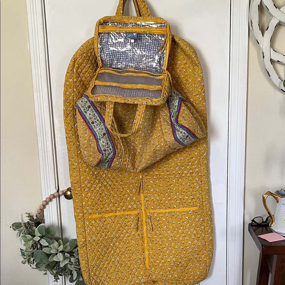 Maggie Yellow Floral Quilted Fabric set de 3